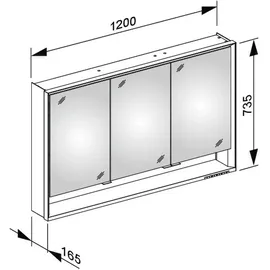 Keuco Royal Lumos 120 cm silber eloxiert offenes Fach smarthome fähig