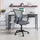 VOUNOT Bürostuhl ergonomisch Grau