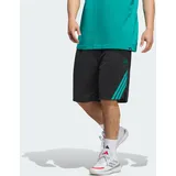adidas Legends 3-Streifen Basketball Shorts schwarz|blau S 7"