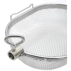 SANTOS BBQ XS Drehspieß Korb Grillkorb für schmale Grills, Edelstahl