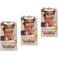 3x Poly Palette Vital Color Intensive Creme-Haarfarbe 8-1 Mittelaschblond, 115ml