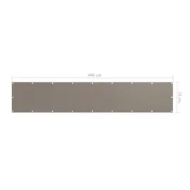 vidaXL Balkon-Sichtschutz Taupe 75x400 cm Oxford-Gewebe