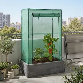 Relaxdays Tomatengewächshaus 1 x 0,5 x 1,5 m dunkelgrün
