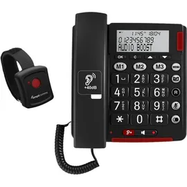 Amplicomms BigTel 50 Alarm Plus Duo, Telefon Grau