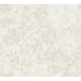 A.S. Création New Walls Vliestapete Bäume creme Floral, 10,05 x 0,53 m)
