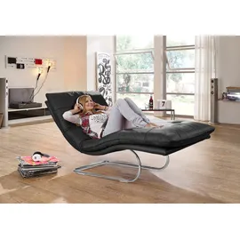 W.Schillig Relaxliege W.SCHILLIG "daily dreams", grau (graphit z59), B:95cm H:91cm T:170cm, Longlife Xtra-Leder Z59: Glattleder mit modischer Prägung. Hautstärke 0, 9 - 1, 1 mm, Sofas, in Waffelkissen-Optik, wahlweise mit Motor, Freischwingergestell