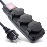 InLine Outdoor-Steckdosenleiste, 3-fach Schutzkontakt, IP44, mit Schalter, 10m 16493Q