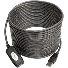TECHLY IUSB-REP10TY, USB 2.0 Aktives Verlängerungskabel, 10 m, USB USB Kabel