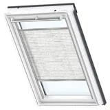 VELUX Plissee Dekor Klassik Weiß 1256 Faltstore, P06 1256K (Farbe: - 1256K, Farbe Schiene: Premium