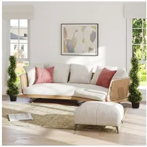 Outsunny - 2er Set Künstliche Zedernbaum Groß 90 Cm Kunstpflanze, Plastik Künstliche Pflanzen Zeder Im Topf, Spiralpflanze Wie Echt Für Wohnzimmer Schlafzimmer Büro Garten Moderne Dekoration