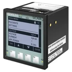Siemens 7KG95010AA312AA1 SICAM Q100, multifunktionaler Netzqualitätsschreiber, PQI-A, Abmessungen 96mm x 96mm x 100mm Schalttafeleinbaugerät mit LCD Versorgungsspannung: DC...