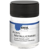 Kreul Acryl Metallicfarbe, 50 ml Glas in perlmutt weiß,