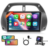 2G+64G Android Autoradio für Toyota RAV4 2001-2006 mit Wireless Carplay Android Auto Navi GPS 9 Zoll Touchscreen Autoradio 2 Din mit Mirror Link Bluetooth FM/RDS WiFi/USB/DAB+/OBD2/SWC Rückfahrkamera