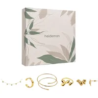 Heideman Schmuck-Adventskalender Summerbox Paris silberfarben, Schmuckset mehrteilig Schmuck für Frauen - 5 Schmuckstücke goldfarben|silberfarben