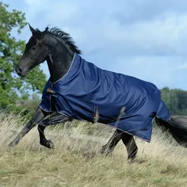 Bucas Irish Turnout Light 50g Regendecke 120 cm Navy/Gold