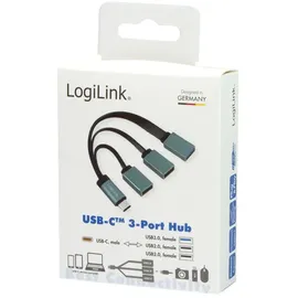 Logilink UA0315 USB-C Hub Schwarz, Grau
