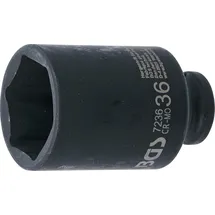 BGS Kraft-Steckschlüssel-Einsatz Sechskant, tief 7236, Antrieb Innenvierkant 12,5 mm (1/2"), SW 36 mm