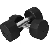 SPORTNOW Kurzhantel-Set 2 x 10 kg, Hantelset aus Metall, 2er Set Rutschfest Kurzhanteln, für Krafttraining und Fitness, Schwarz