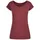 Build Your Brand Damen T-Shirt Ladies Wide Neck Tee, Farbe Cherry, Größe 3XL