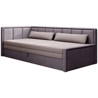 MOEBLO Schlafsofa FULO, Sofa mit Bettfunktion Couch für Wohnzimmer Polstersofa Wohnlandschaft, mit Schlaffunktion und Bettkasten, - (BxHxT): 214x77x82 cm rosa