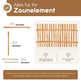 BooGardi Lattenzaun 120 x 60 cm Haselnuss