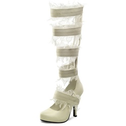 Pleaser Kostüm High Heels Mumie, Eindrucksvolles Accessoire für gruselige Outfits weiß 36