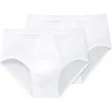 SCHIESSER Slip 2er Pack Doppelripp, Weiß
