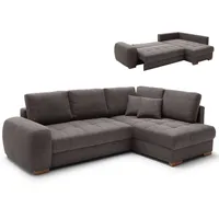 Ecksofa - rock - Boxspringfederung - Liegefunktion - Holzfüße