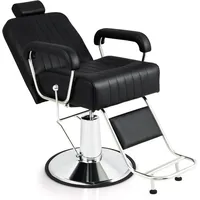 KOMFOTTEU Stuhl, Friseurstuhl Barberstuhl höhenverstellbar mit 360° Drehung schwarz