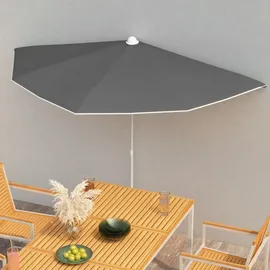 vidaXL Halb-Sonnenschirm 180 x 90 cm Anthrazit