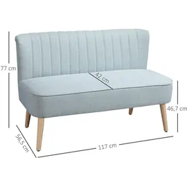 Homcom Sofa Holz Stoff, Schaumstoff