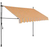 vidaXL Einziehbare Markise Handbetrieben mit LED 300 cm Gelb Blau