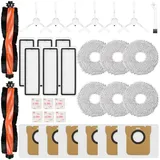 bpbdzz 33-teiliges Zubehör für Xiaomi X20+/x10+/x10 Plus/x20 Plus& für Dreame L10s Ultra Gen 2 L10s Pro Ultra 2 Hauptbürsten, 6 Staubbeutel, 6 Wischpad, 6 Seitenbürsten, 6 Filter