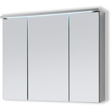 Aileenstore Badmöbel Spiegelschrank DUO 80 cm LED Grau