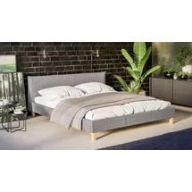 s-style möbel Polsterbett 180 x 200 cm Grau