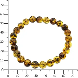 Ostsee-Schmuck Armband Kugel 8 mm grün 19 cm