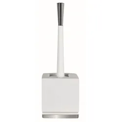 Spirella Roma WC Bürste Toilettenbürste Klobürste WC Garnitur aus Porzellan Weiß/Silber