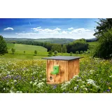 Hummelkasten Hummelhaus Hummelhotel Hummelhäuschen Hummelnistkasten Garten edelgeflammt geflammt mit Sichtscheibe (HG)