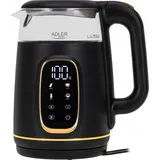 Adler Ad1305 1.7l 2200w Wasserkocher - Black / Gold