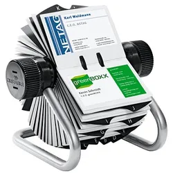 DURABLE Visitenkarten-Rollkartei Visifix silber, für 560 Visitenkarten