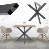 ML DESIGN modern living ML-Design | 2er-Set Tischbeine, Sterre grau Metall 85x71x85 cm, | NADUVI