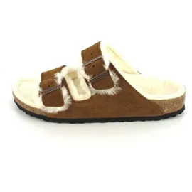 Birkenstock Damen Arizona Shearling Suede Sandale (Größe 38, braun)
