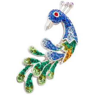 Vivance Brosche Pfau silberfarben