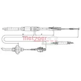 metzger autoteile Metzger Seilzug, Kupplungsbetätigung 103149 für VW