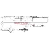 metzger autoteile Metzger Seilzug, Kupplungsbetätigung 103149 für VW