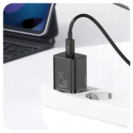 Baseus Super Si 1C Schnellladegerät USB Typ C 25W Pd Qc schwarz