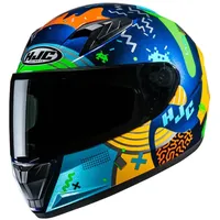 HJC Helmets Y10 Mika Schwarz/Blau/Gelb L