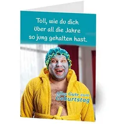 LUMA Geburtstagskarte Humor "jung gehalten" DIN B6