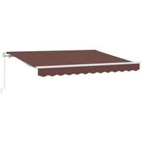 VidaXL Einziehbare Markise Braun 350 x 200 cm Polyester,