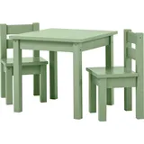 Hoppekids »MADS Kindersitzgruppe«, (Set, 3 tlg., 1 Tisch, 2 Stühle), in vielen Farben, mit zwei Stühlen